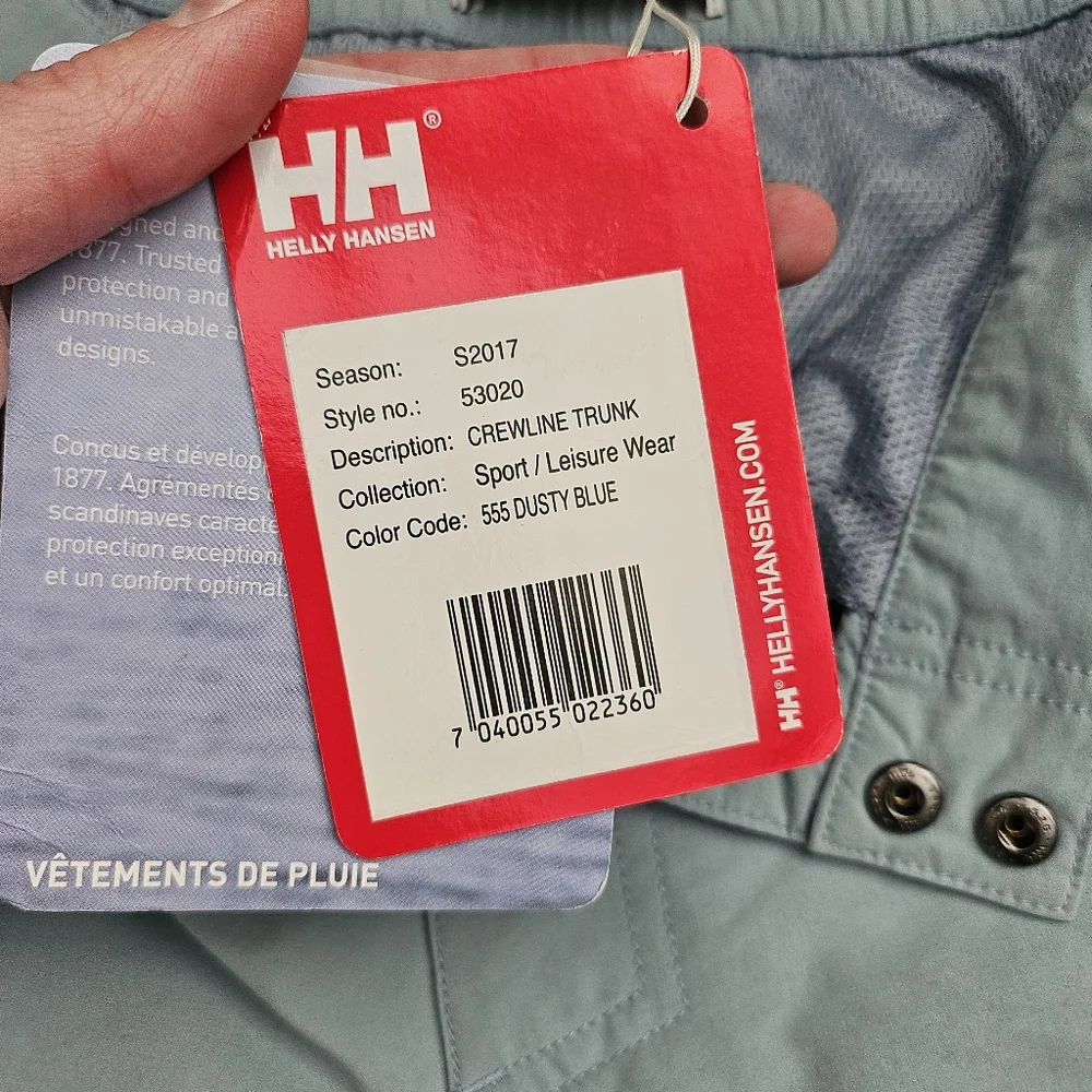 2/$25 NWT Helly Hansen sz34 Men's Light Blue Shorts - Picture 7 of 12